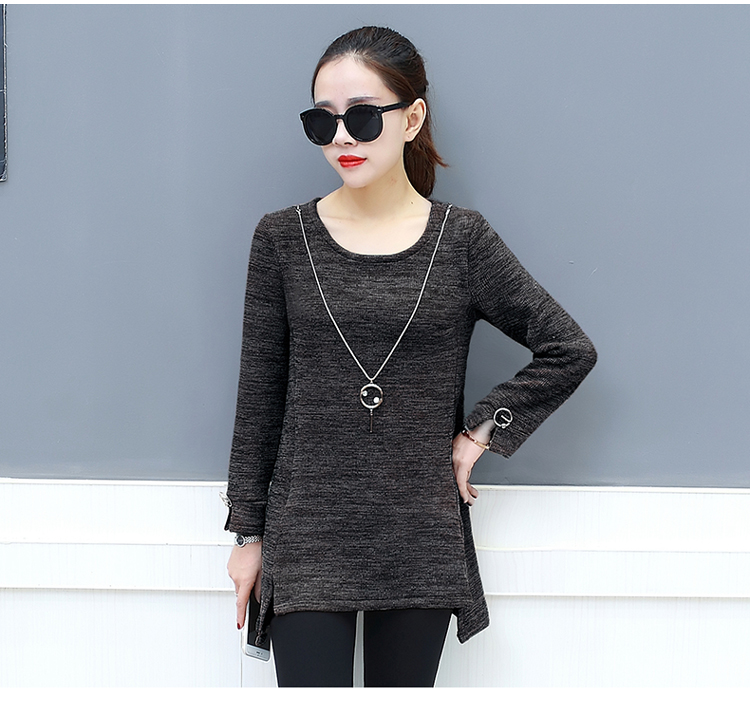 WT7602 Korea Fashion Top Dark Grey