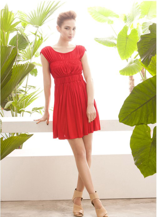 KF507 Pretty Dress Red