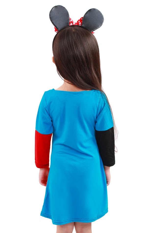 QA-235 Kids Cute Dress Blue