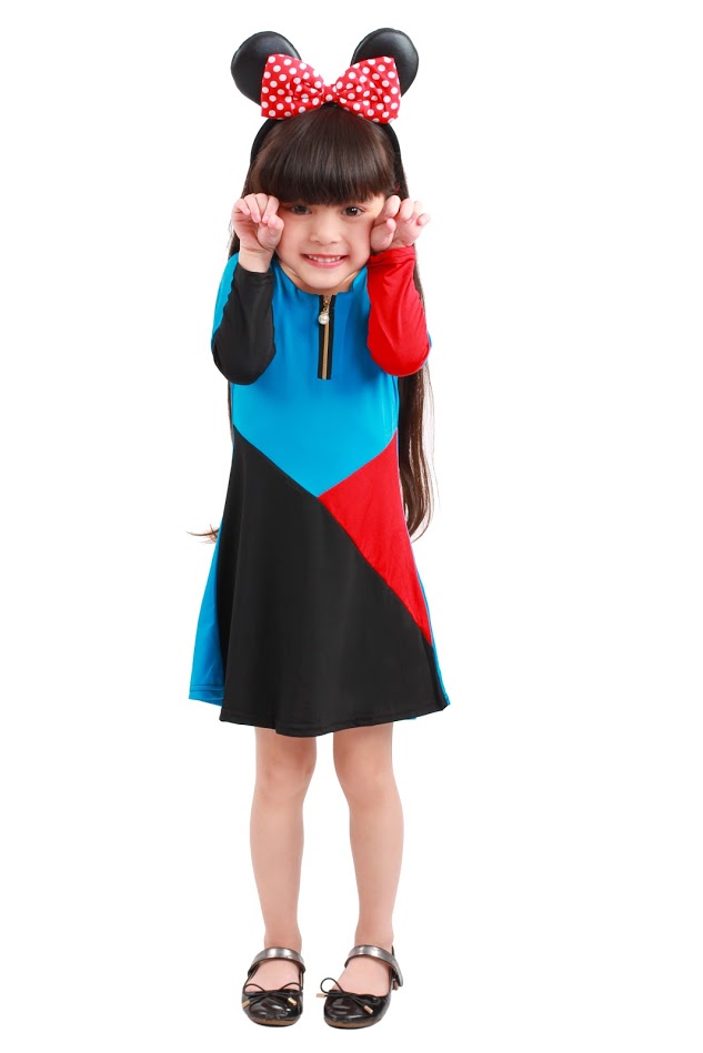 QA-235 Kids Cute Dress Blue