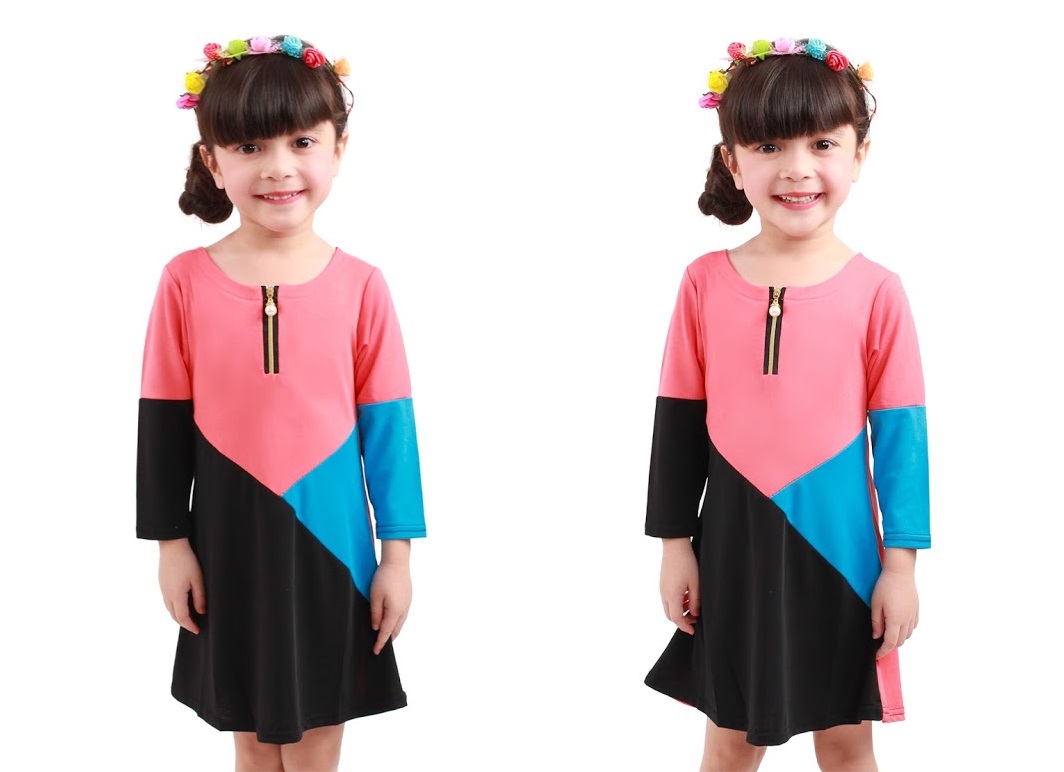 QA-235 Kids Cute Dress Coral