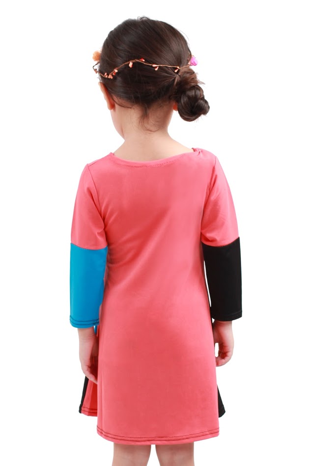 QA-235 Kids Cute Dress Coral