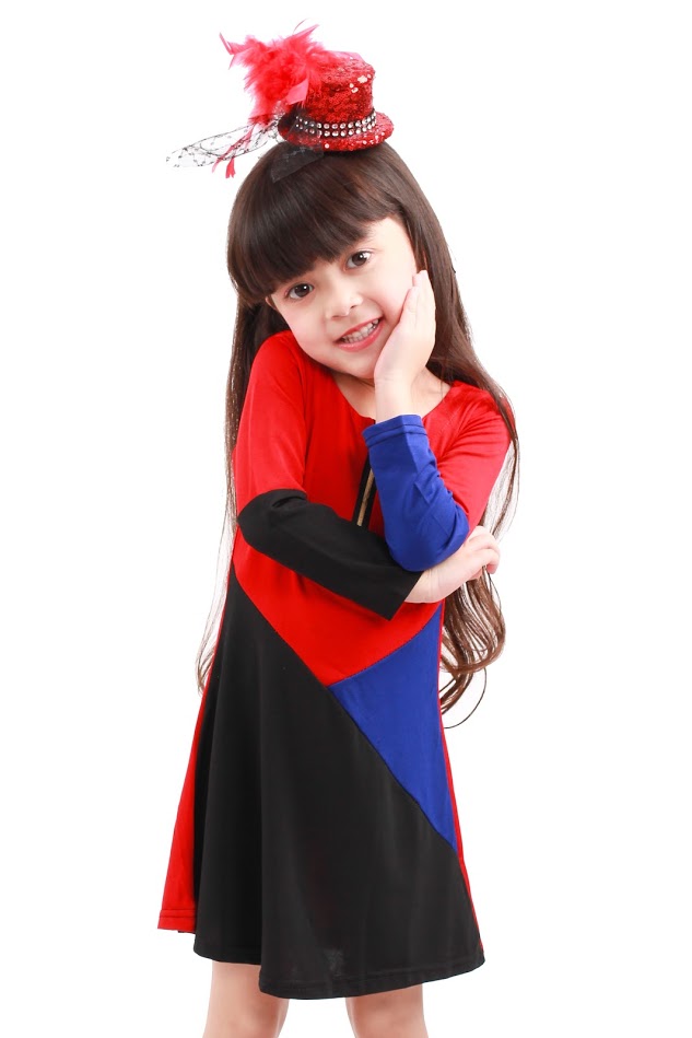 QA-235 Kids Cute Dress Red