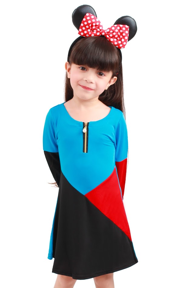 QA-235 Kids Cute Dress Blue