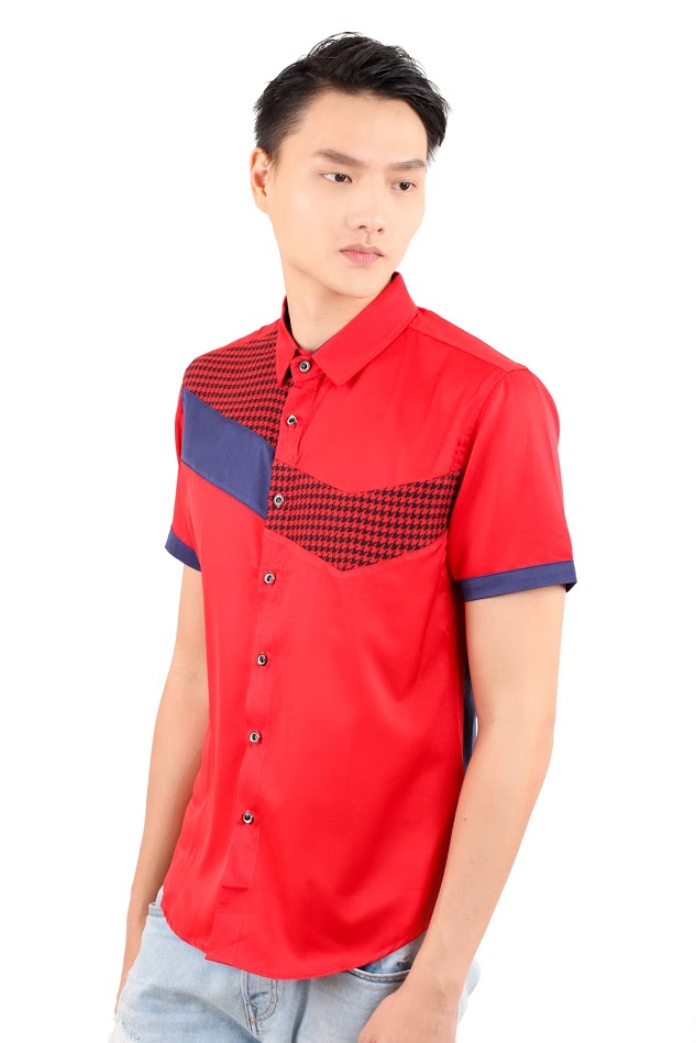 QA-236 Men Stylish Casual Shirt Red