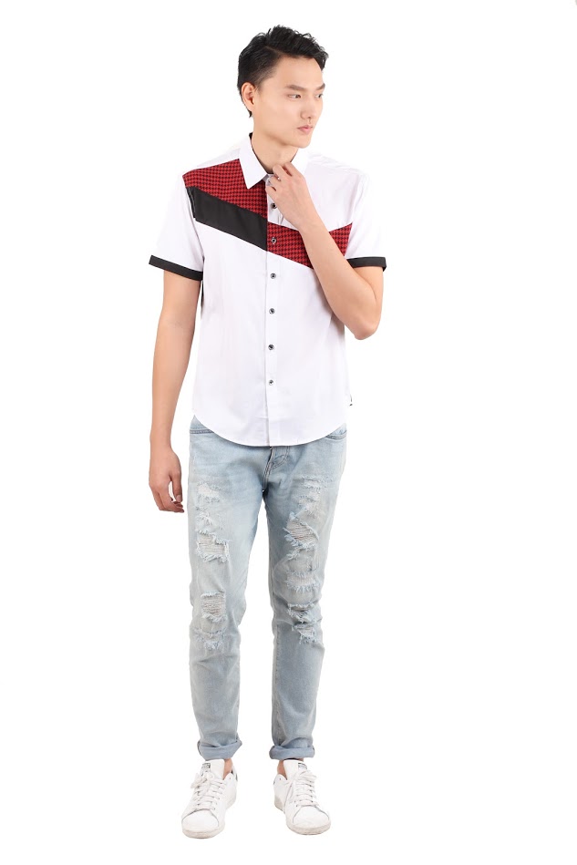 QA-236 Men Stylish Casual Shirt White