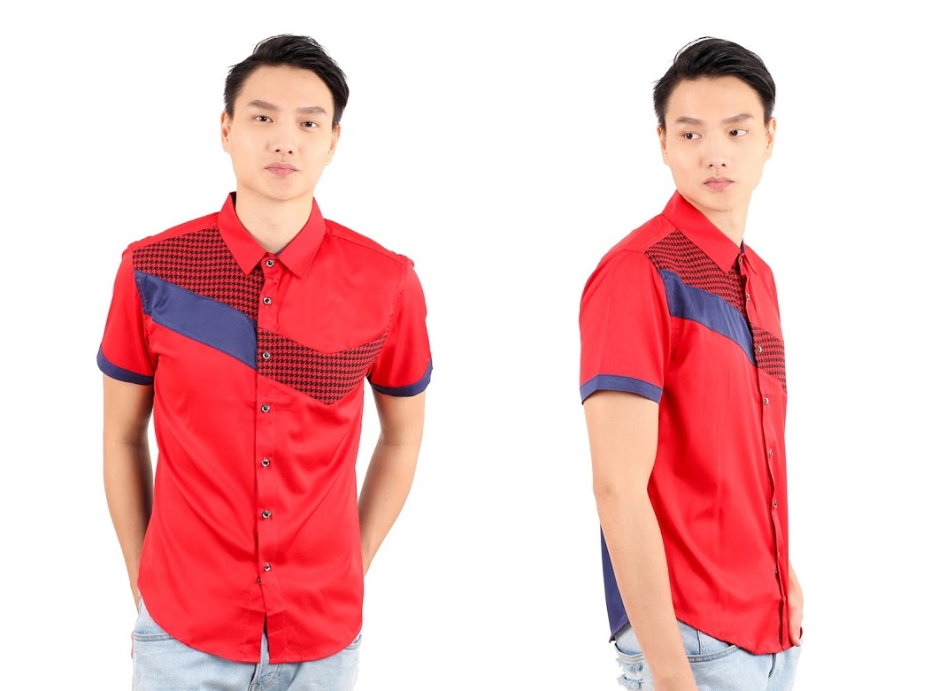 QA-236 Men Stylish Casual Shirt Red