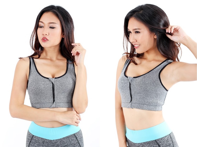 QA-293 Stylish Sport Bra Grey