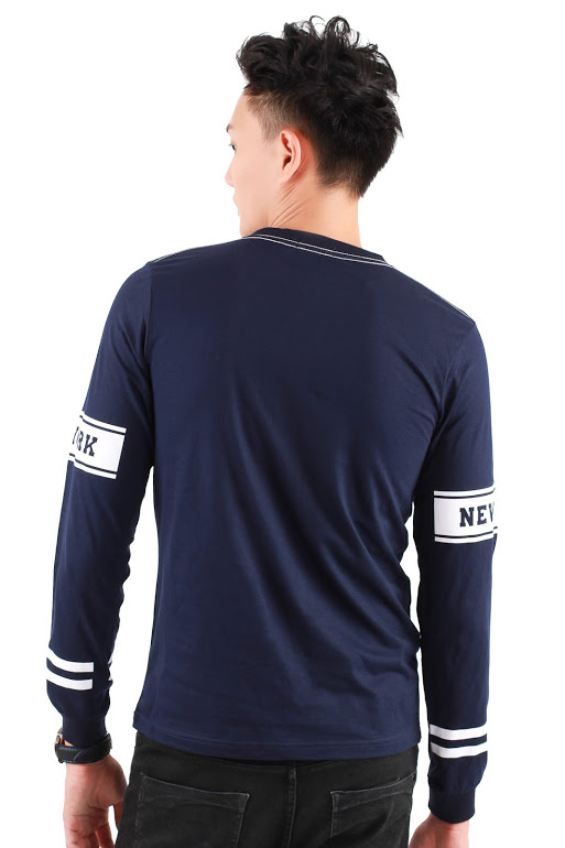 QA-303 Men Graphic T Shirt Navy Blue