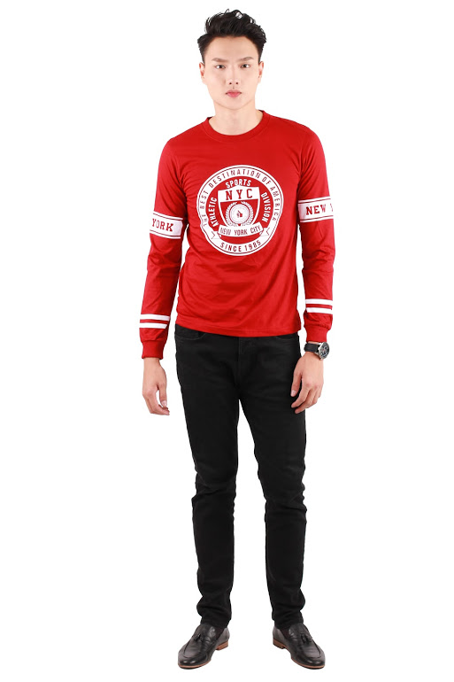 QA-303 Men Graphic T Shirt Red