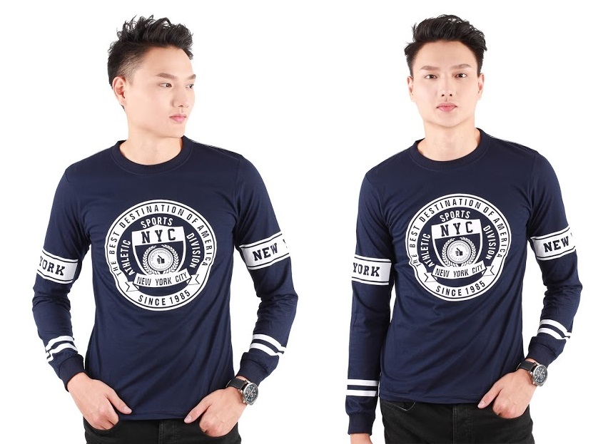 QA-303 Men Graphic T Shirt Navy Blue