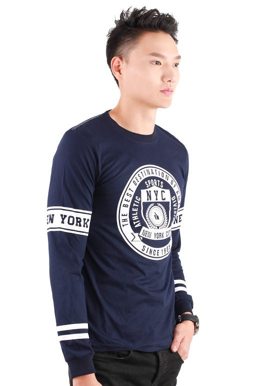 QA-303 Men Graphic T Shirt Navy Blue