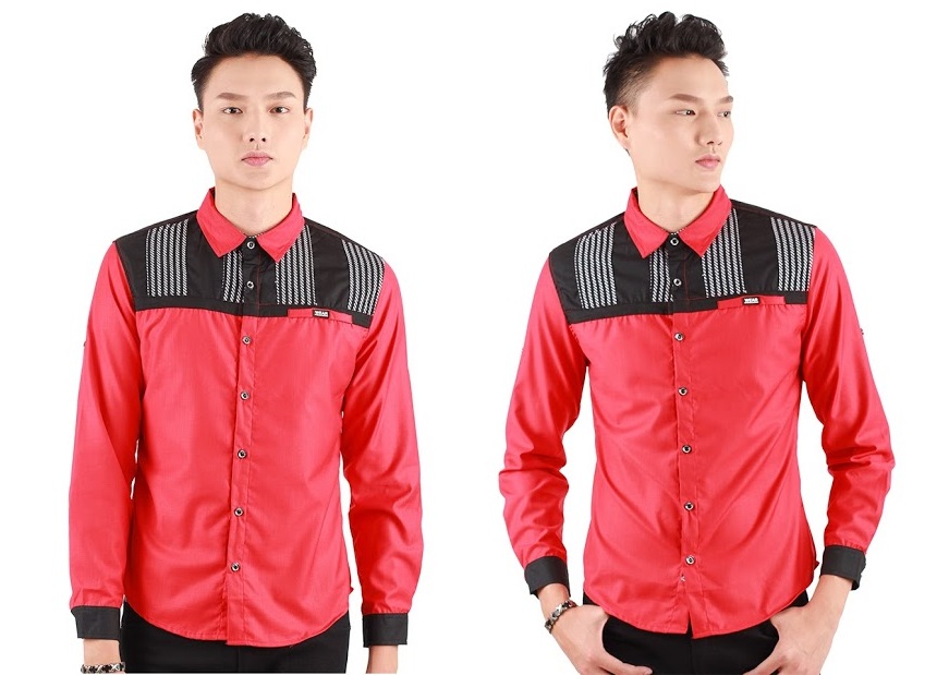 QA-310 Men Trendy Fashion Shirt Red