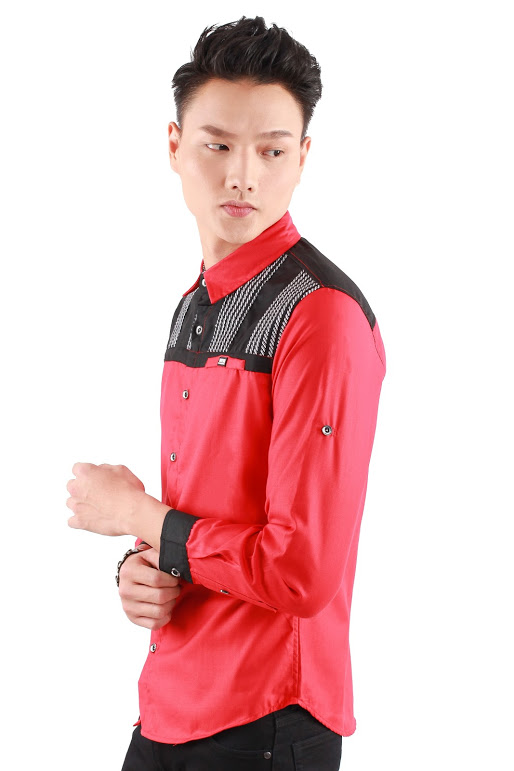 QA-310 Men Trendy Fashion Shirt Red