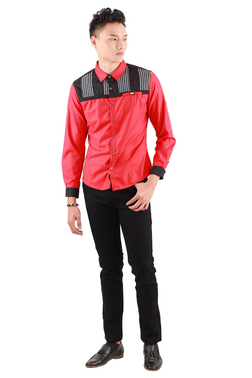 QA-310 Men Trendy Fashion Shirt Red