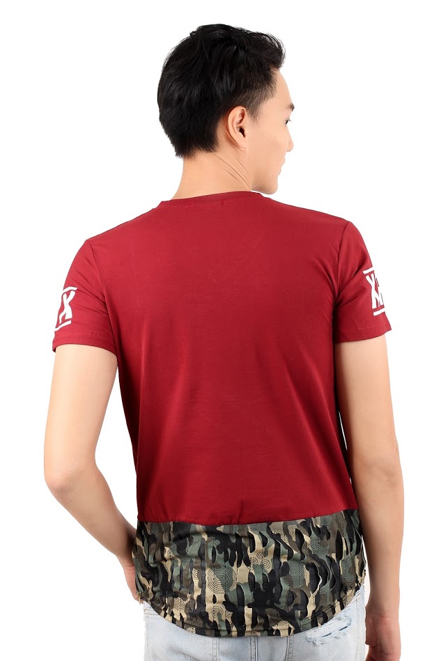 QA-321 Men V Neck T Shirt Red