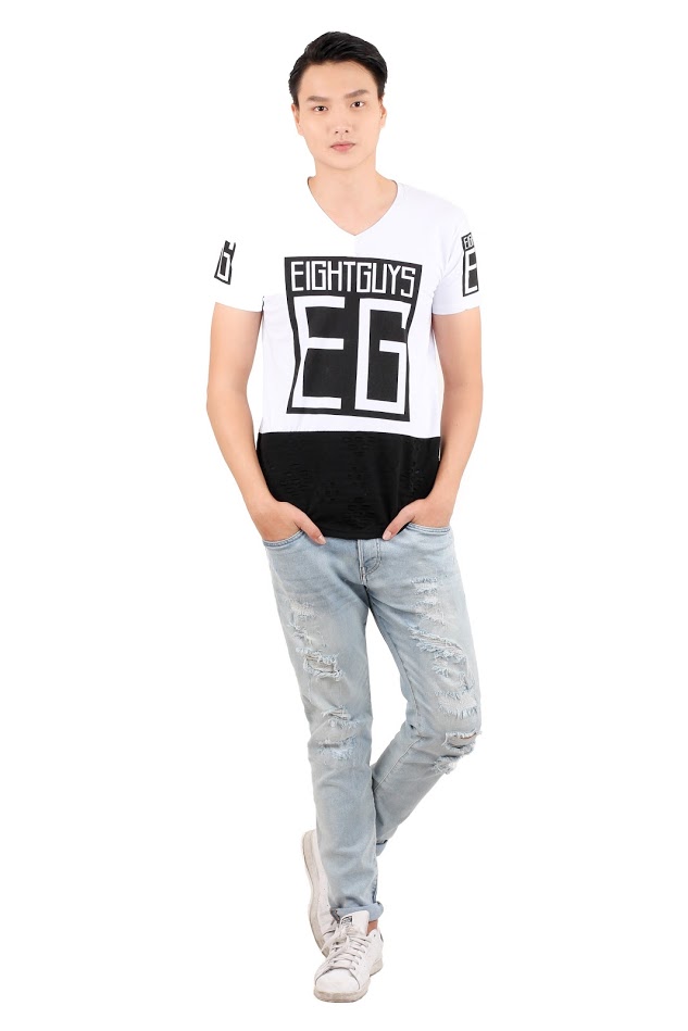 QA-322 Men Fashion T Shirt White