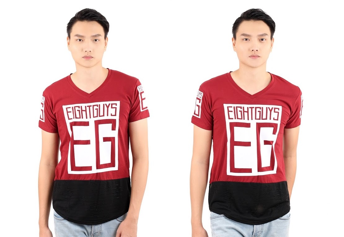 QA-322 Men Fashion T Shirt Red