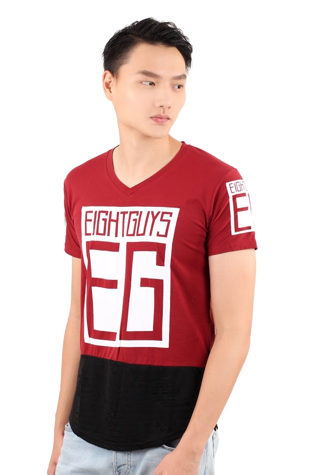 QA-322 Men Fashion T Shirt Red