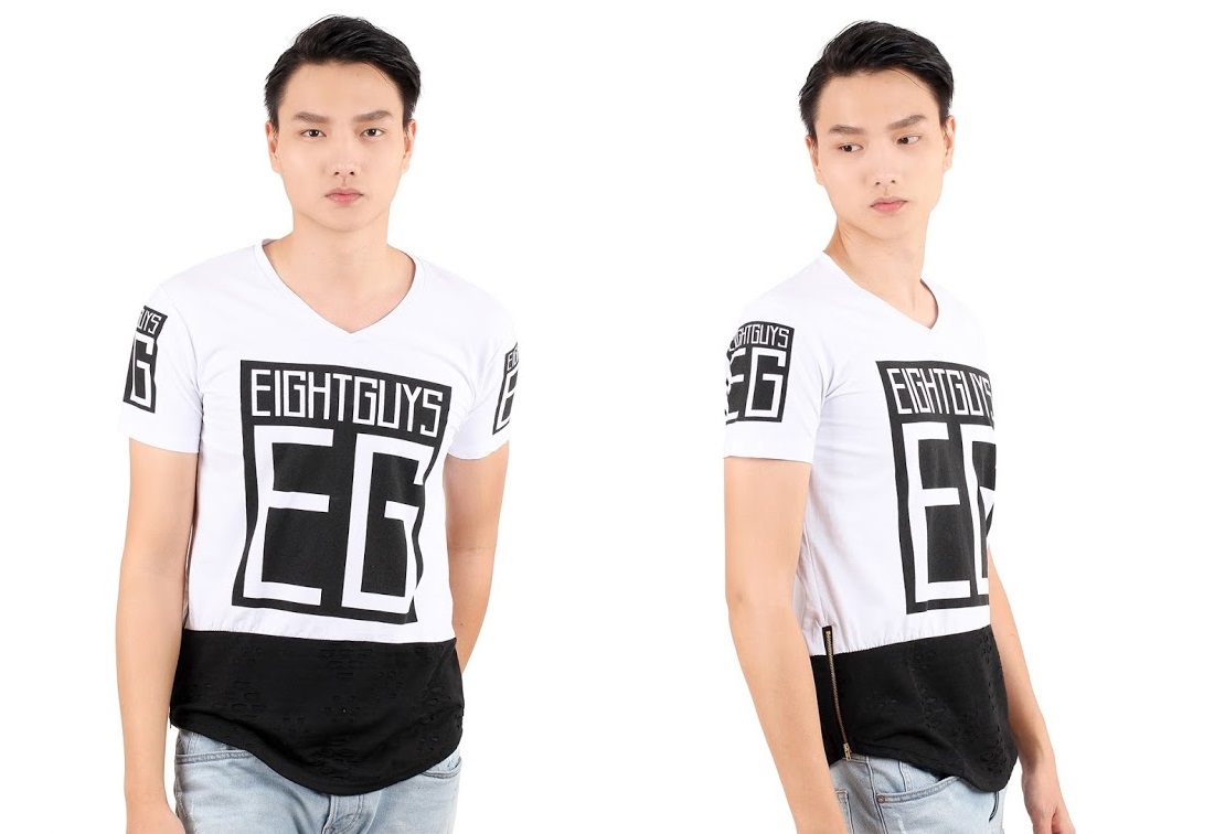 QA-322 Men Fashion T Shirt White