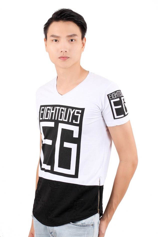 QA-322 Men Fashion T Shirt White