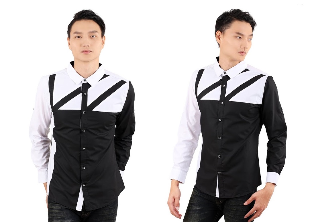 QA-323 Men Casual Shirt Black