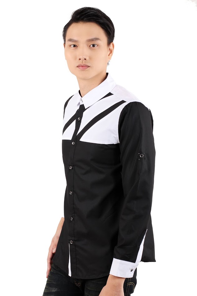 QA-323 Men Casual Shirt Black