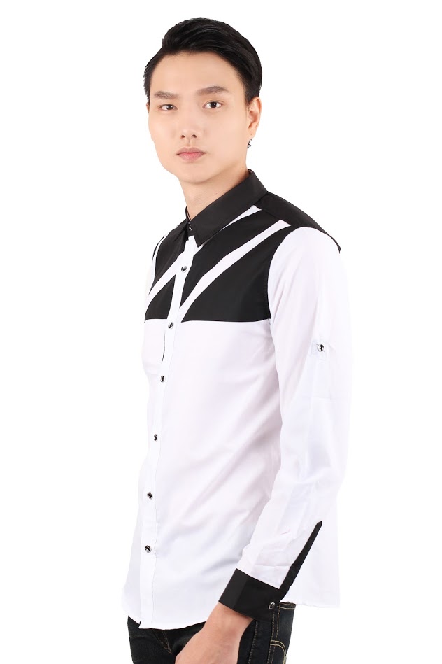 QA-323 Men Casual Shirt White