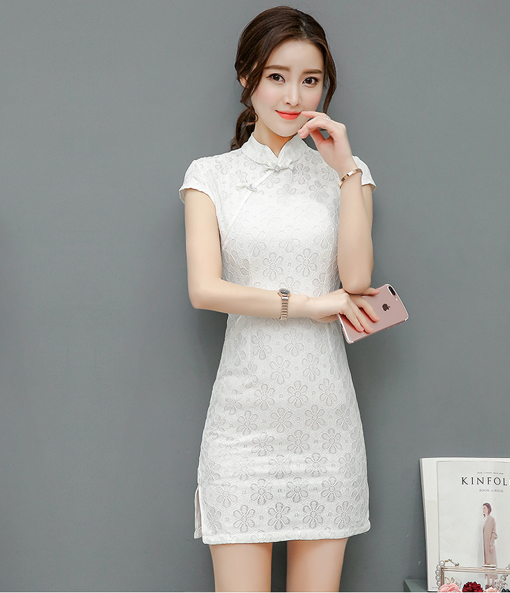 VW12188 Lovely Cheongsam White