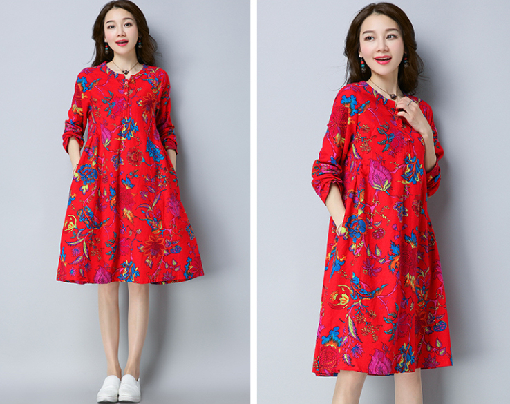 VW12216 Classic Cheongsam Red