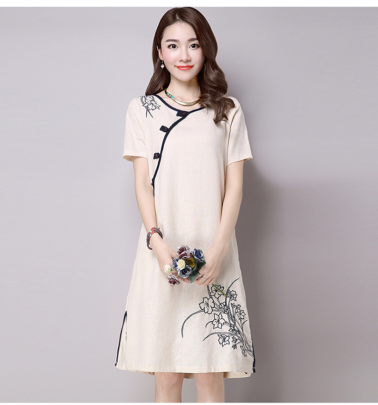 VW12218 Unique Cheongsam Almond