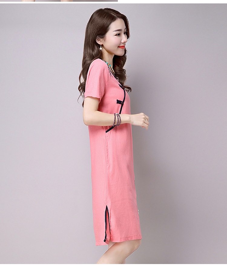 VW12218 Unique Cheongsam Pink