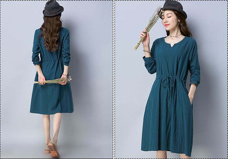 VW12228 Casual Dress Green