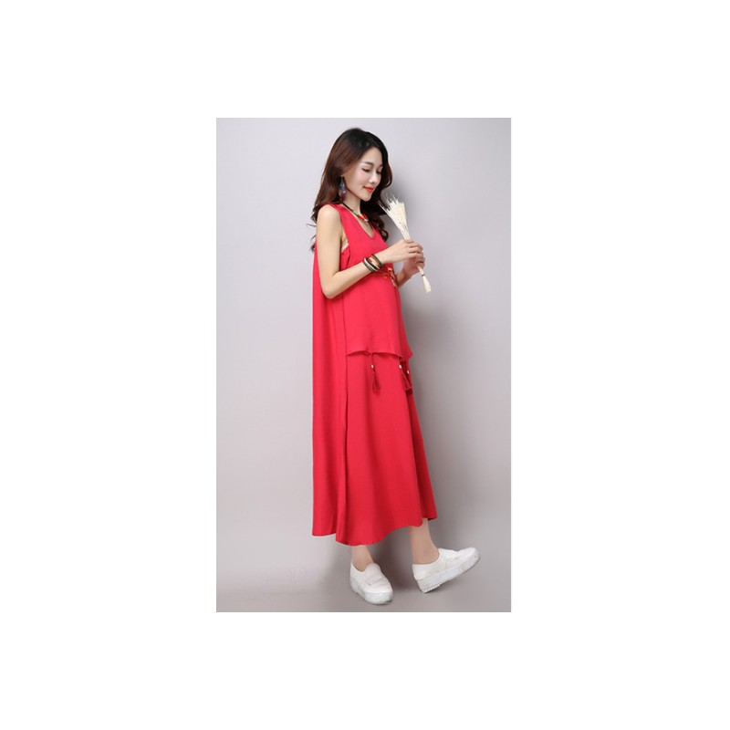 WD21041 Stylish Dress Red