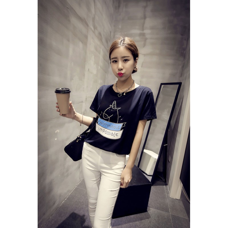 WT21054 Cute Fashion Top Black