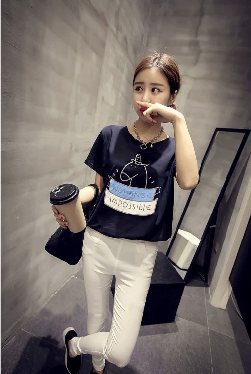 WT21054 Cute Fashion Top Black