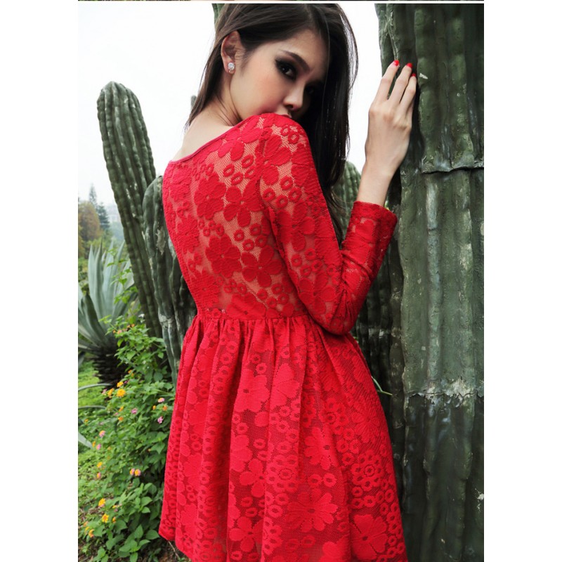 WD21088 Lovely Dress Red