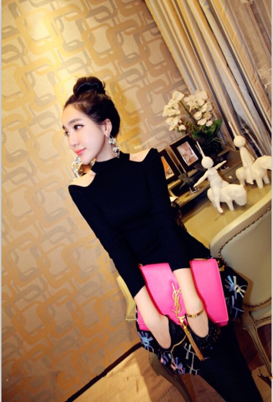 WT21092 Trendy Top Black