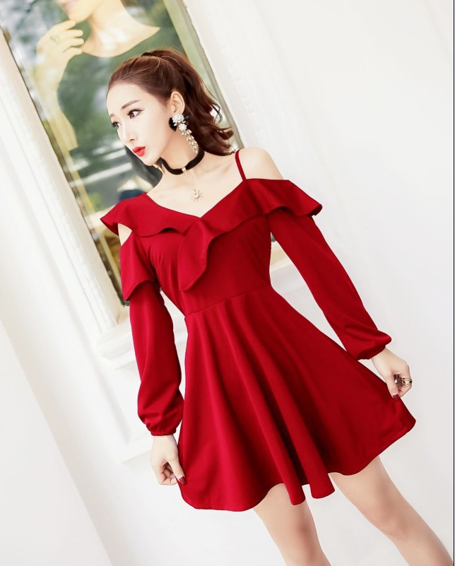 GW2182 Unique Dress Red