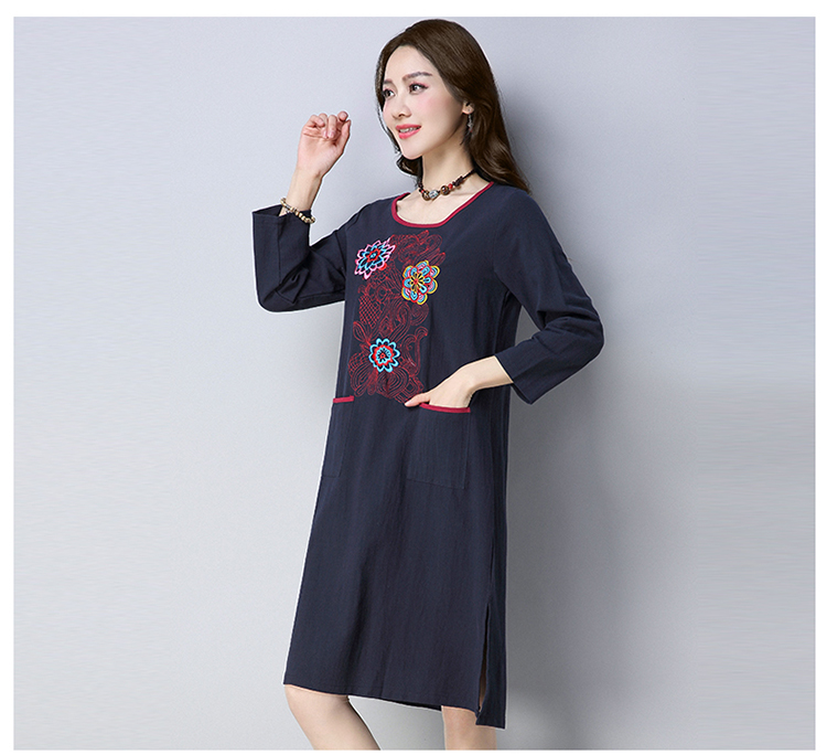 GW2209 Vintage Dress Dark Blue