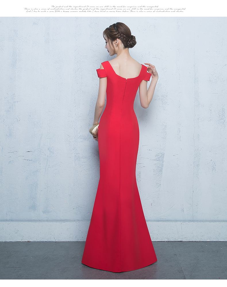 GW2210 Elegant Maxi Dress Red