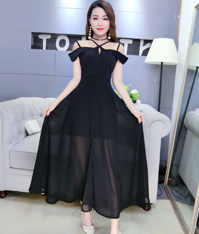 GW2212 Stylish Maxi Dress Black