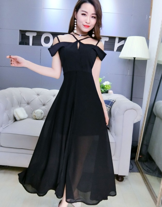 GW2212 Stylish Maxi Dress Black