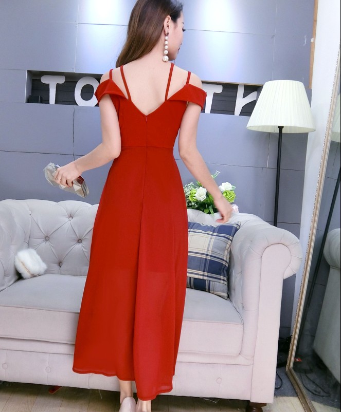 GW2212 Stylish Maxi Dress Red