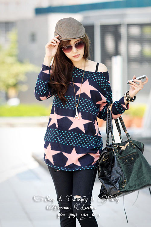 KF540 Vogue Long Sleeved Top Dark Blue