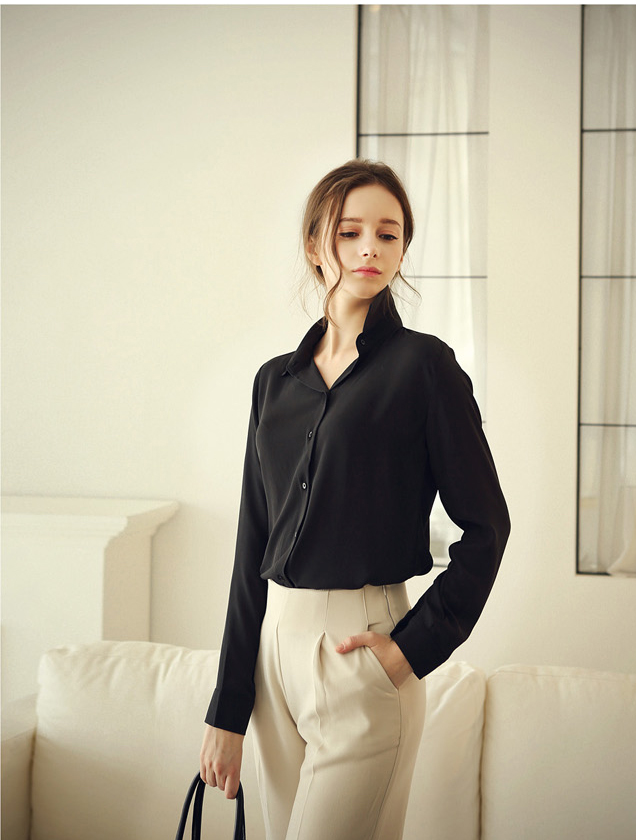 KF542 Wonderful Long Sleeved Top Black