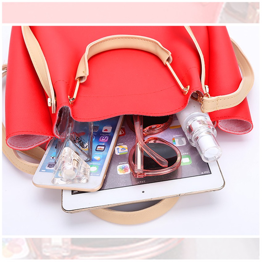 KW80220 Stylish 2 In 1 Handbag Red