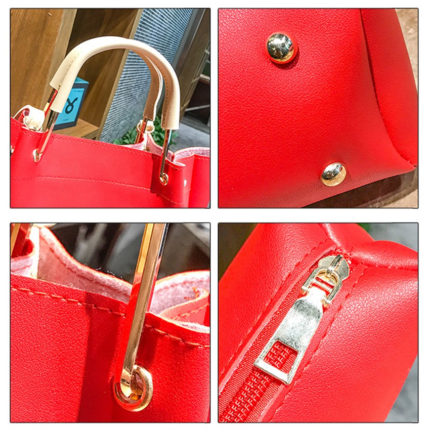 KW80220 Stylish 2 In 1 Handbag Red