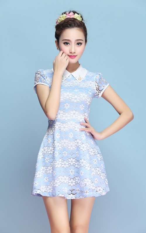 WD21112 Sweet Dress Blue