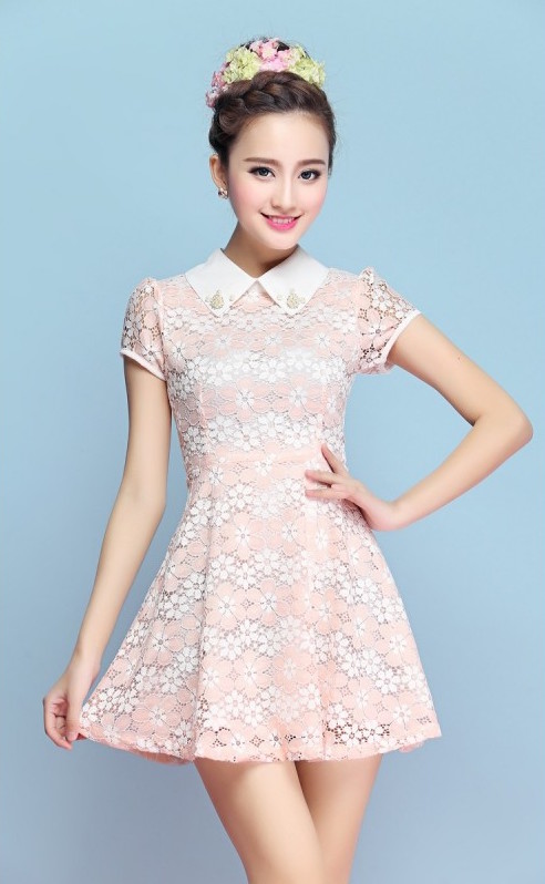 WD21112 Sweet Dress Pink